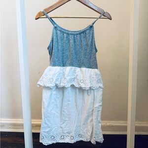 Gap Kids Gray and White Kids Dress
